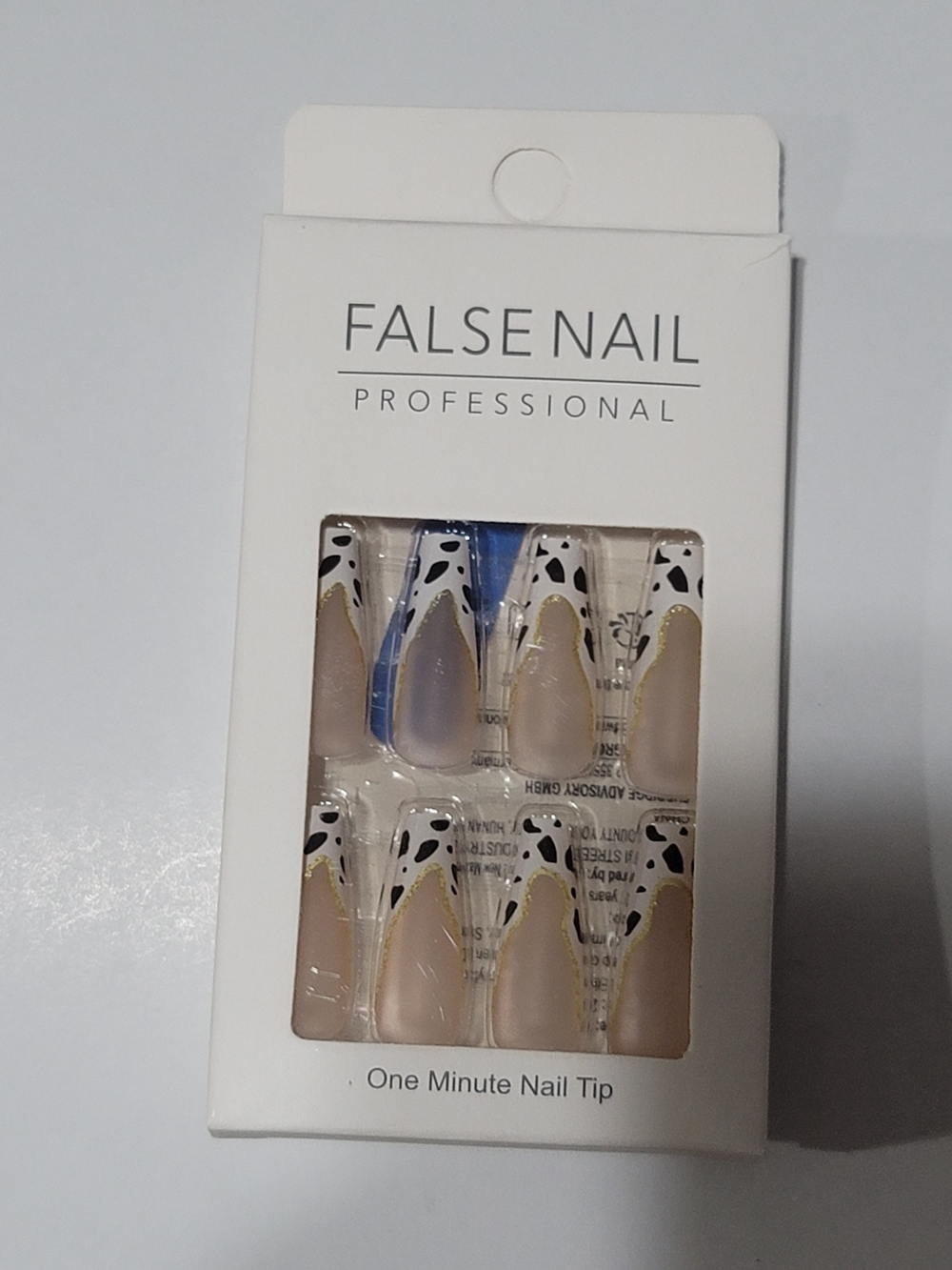 ❤️‍🔥6/$15❤️‍🔥Nude & Black Cow Print Press-On Nails